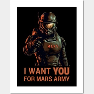 Mars Army - I Want You - Sci Fi Posters and Art